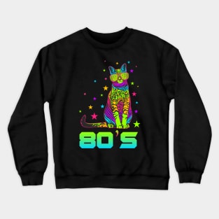 80s cat Crewneck Sweatshirt